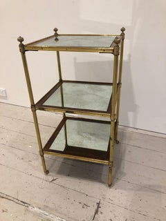 Pair of Brass, Mahogany and Mirror Étagères by William Tillman, London