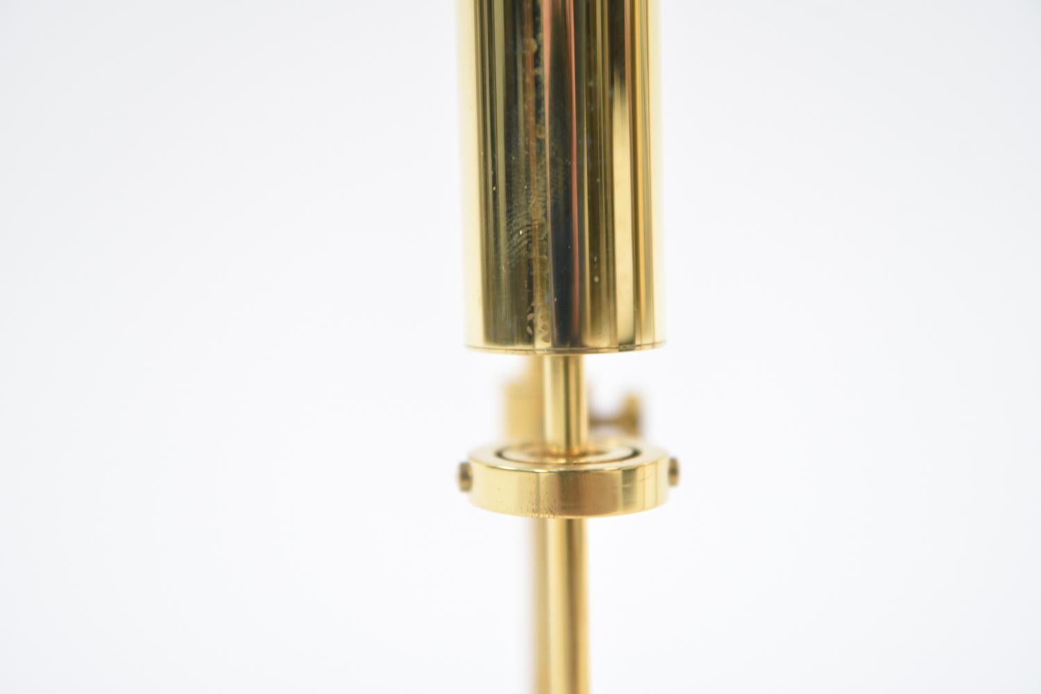 Pair of Brass Midcentury Copenhagen Gyro Oil Lamps 1