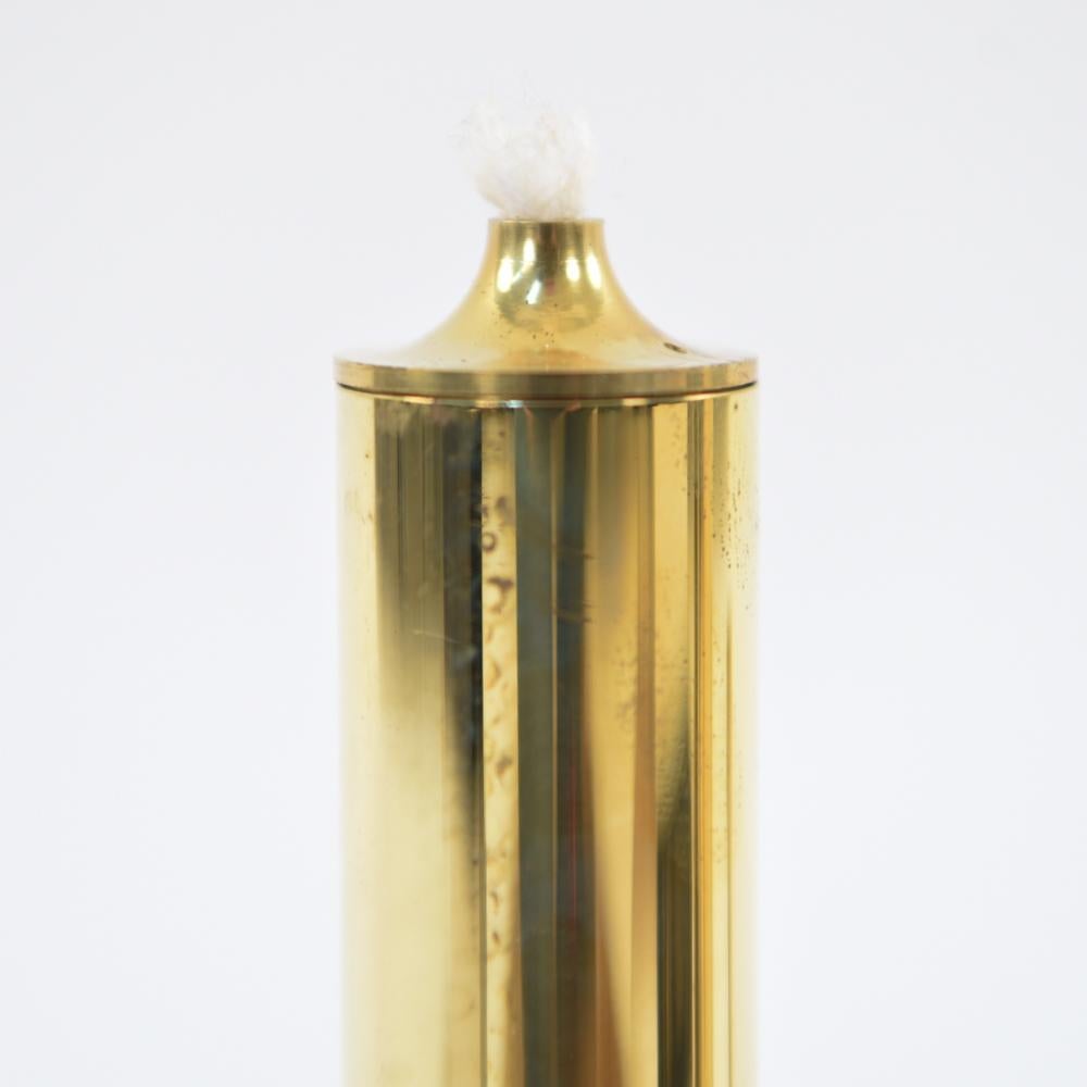 Pair of Brass Midcentury Copenhagen Gyro Oil Lamps 2
