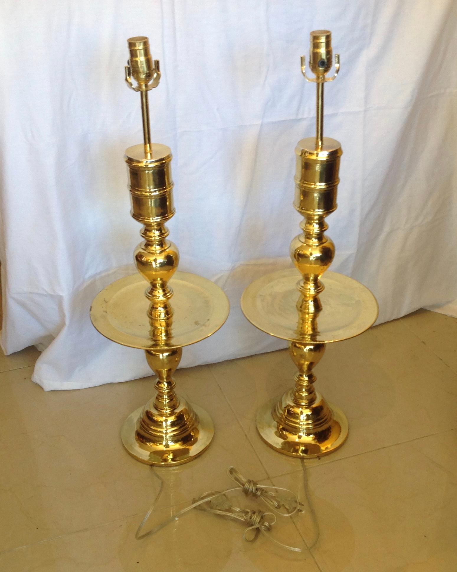 Pair of Brass Moroccan Lamps 6