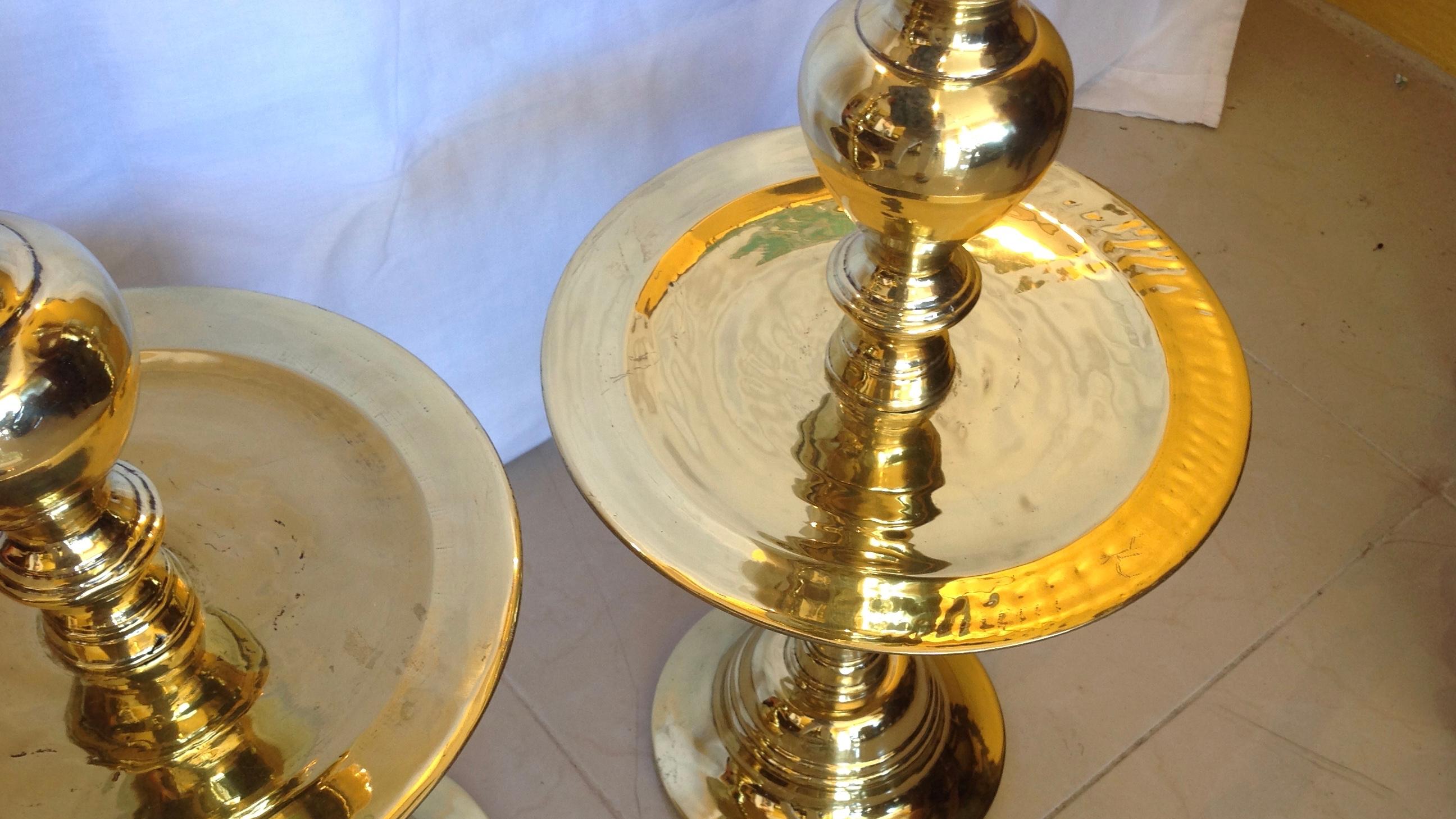 Pair of Brass Moroccan Lamps 9