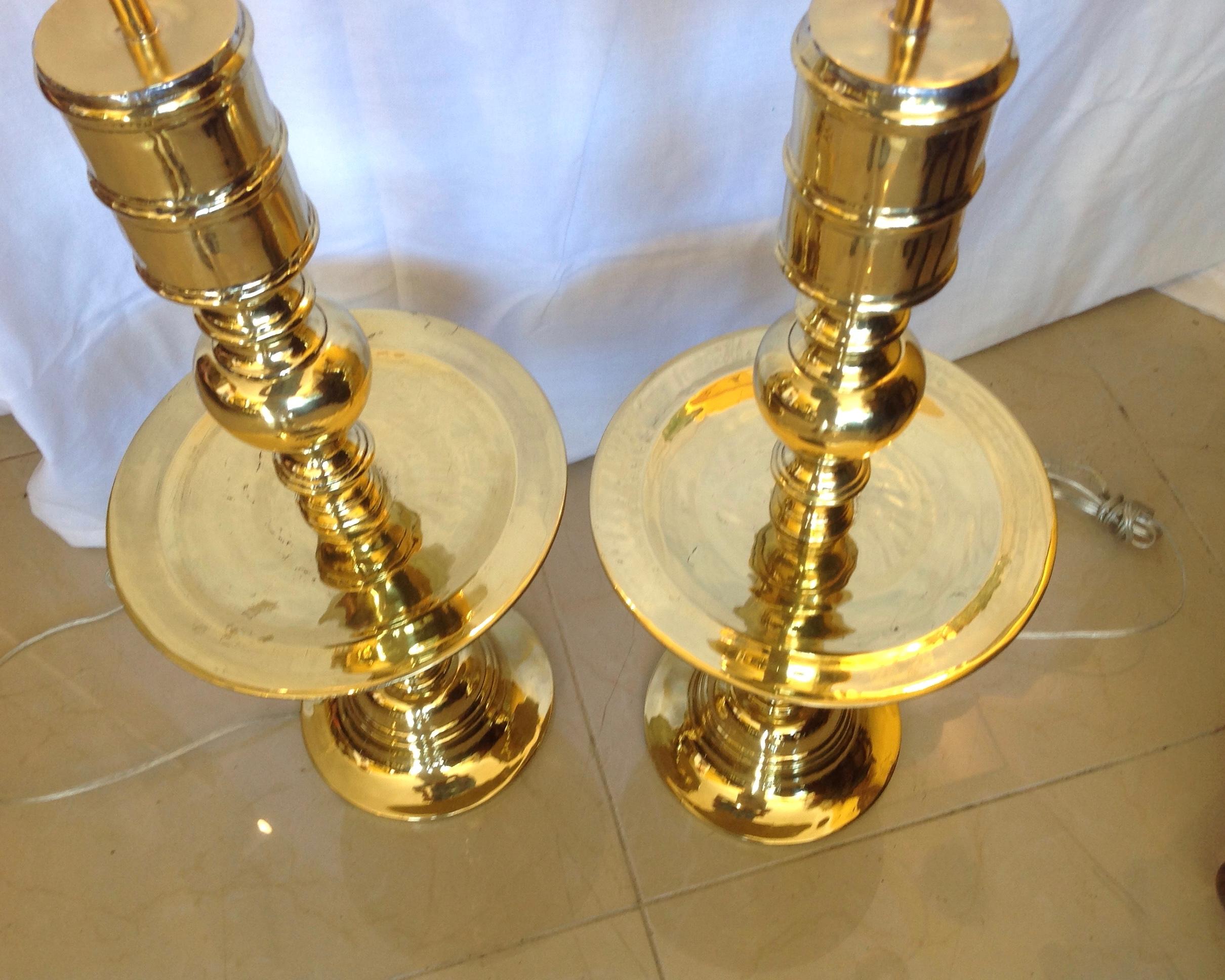 Pair of Brass Moroccan Lamps 4