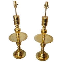 Antique Pair of Brass Moroccan Lamps