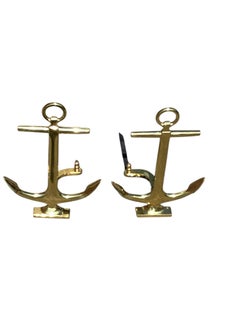 Pair of Brass Nautical Andirons