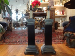 Pair of Brass Neoclassical Style Corinthian Column Lamps