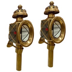 Pair of Brass Outdoor Wall Sconces