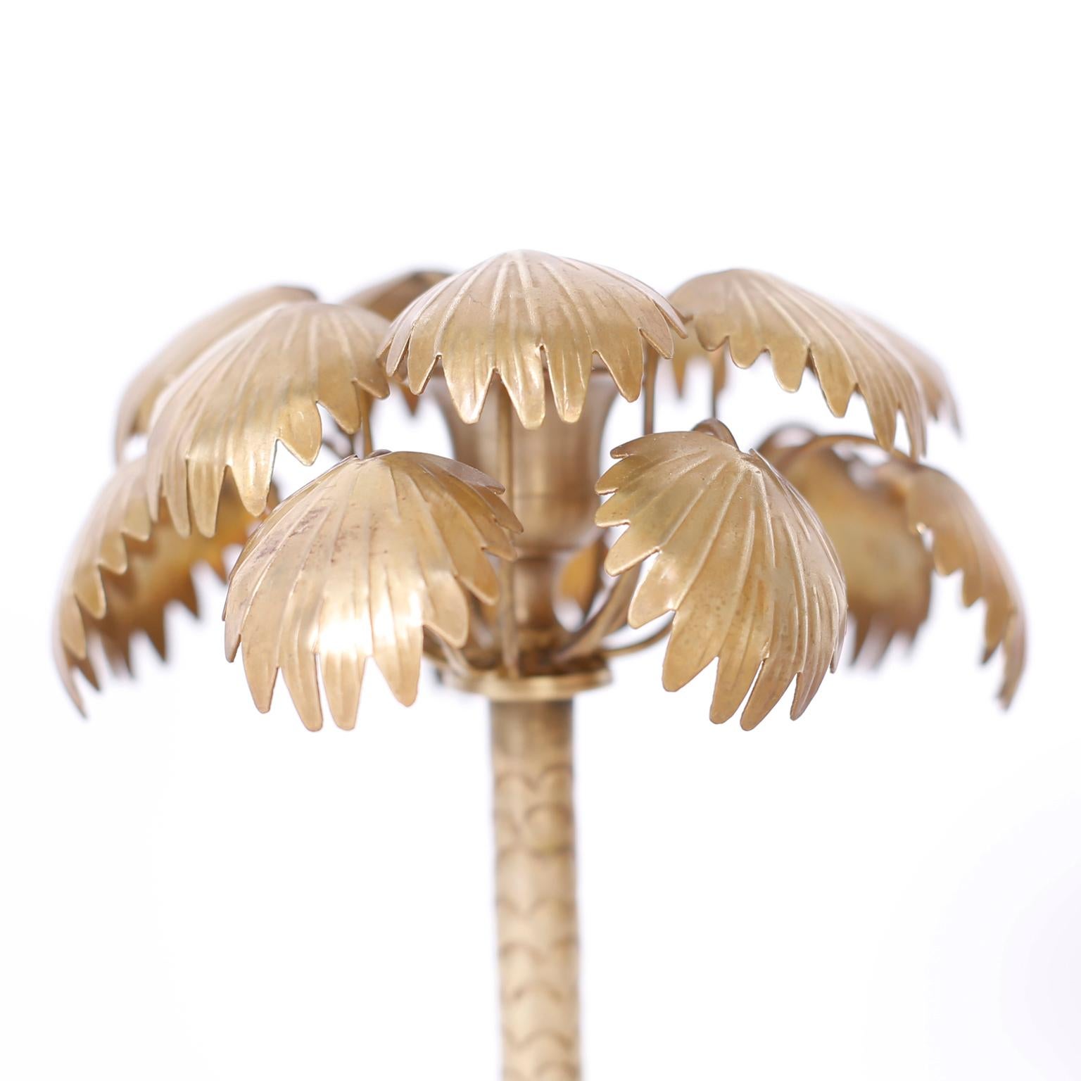 palm tree candle holder