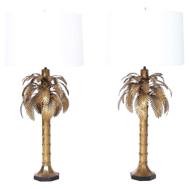 Pair of Palm Tree Table Lamps For Sale at 1stDibs