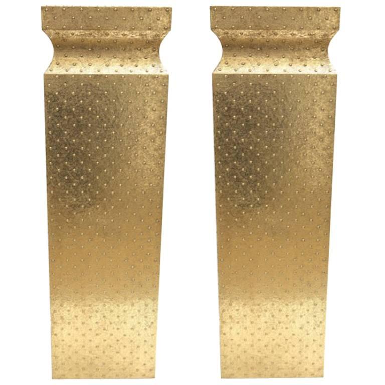 Pair of Brass Pedestals