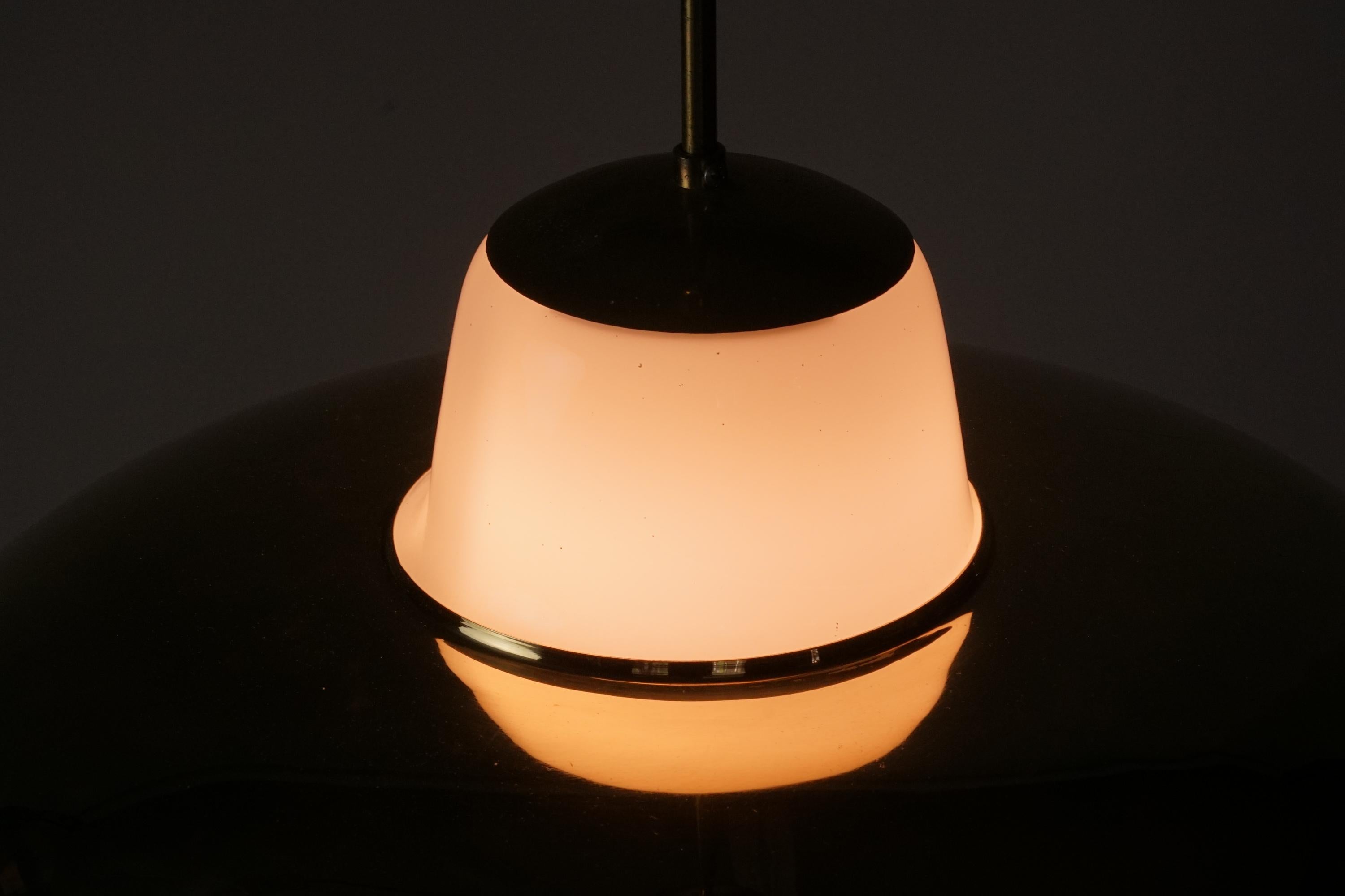 Pair of Brass Pendants by Lisa Johansson-Pape & Gunilla Jung, Orno Oy, 1950s In Good Condition For Sale In Helsinki, Uusimaa
