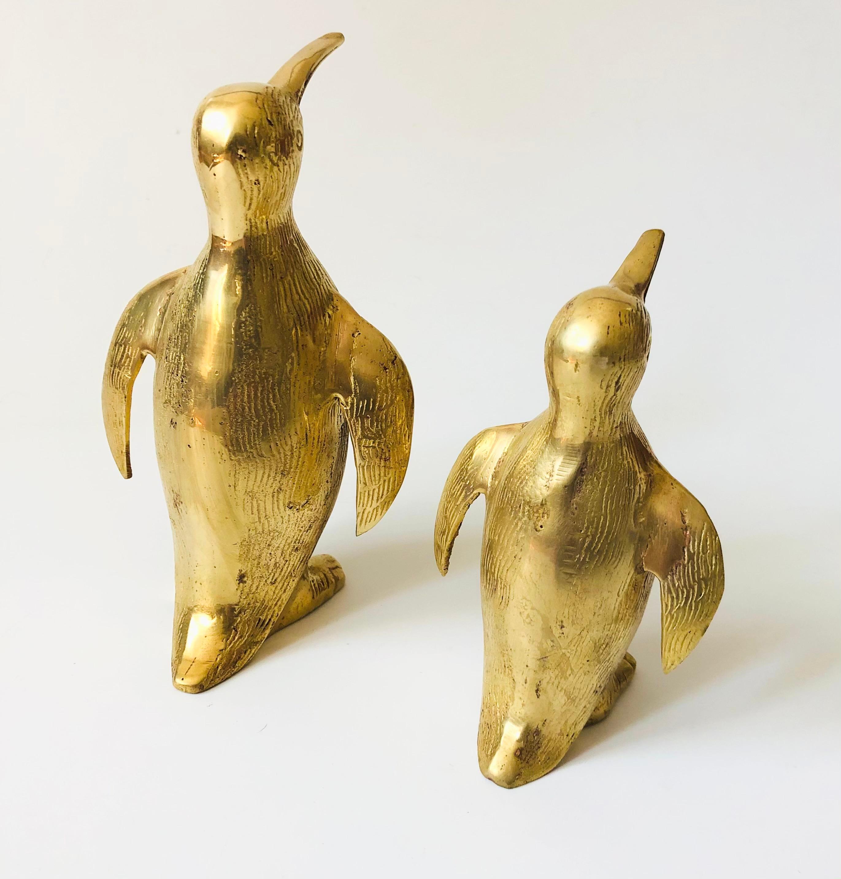 Pair of Brass Penguins 2