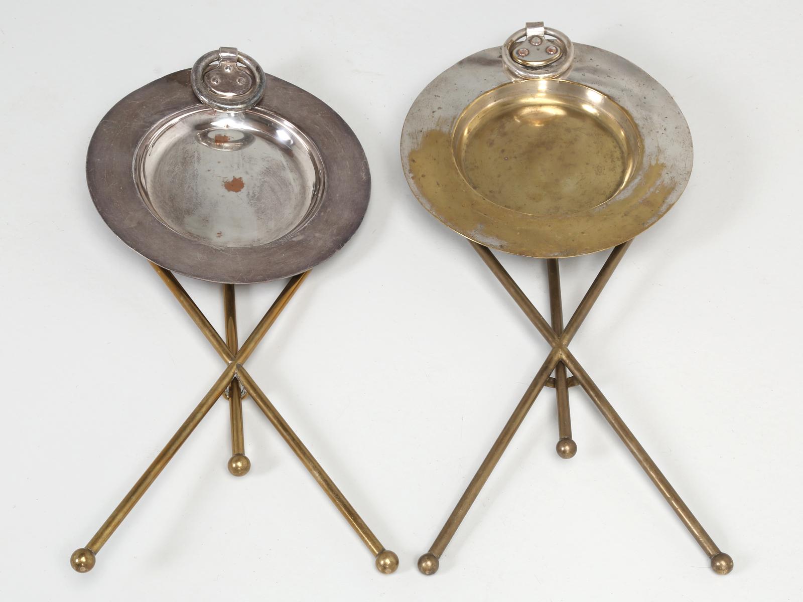 Pair of Brass Petite Vintage French Wine Tables, 1stdibs New York 14