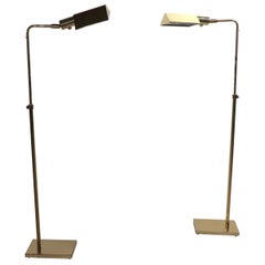 Pair of Brass Pharmacy Lamps by Koch and Lowy OMI