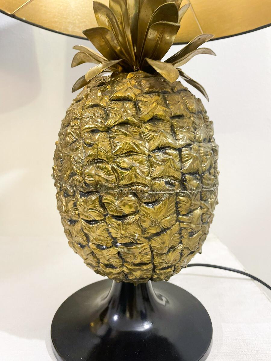 20ième siècle Paire de lampes de table ananas en vente