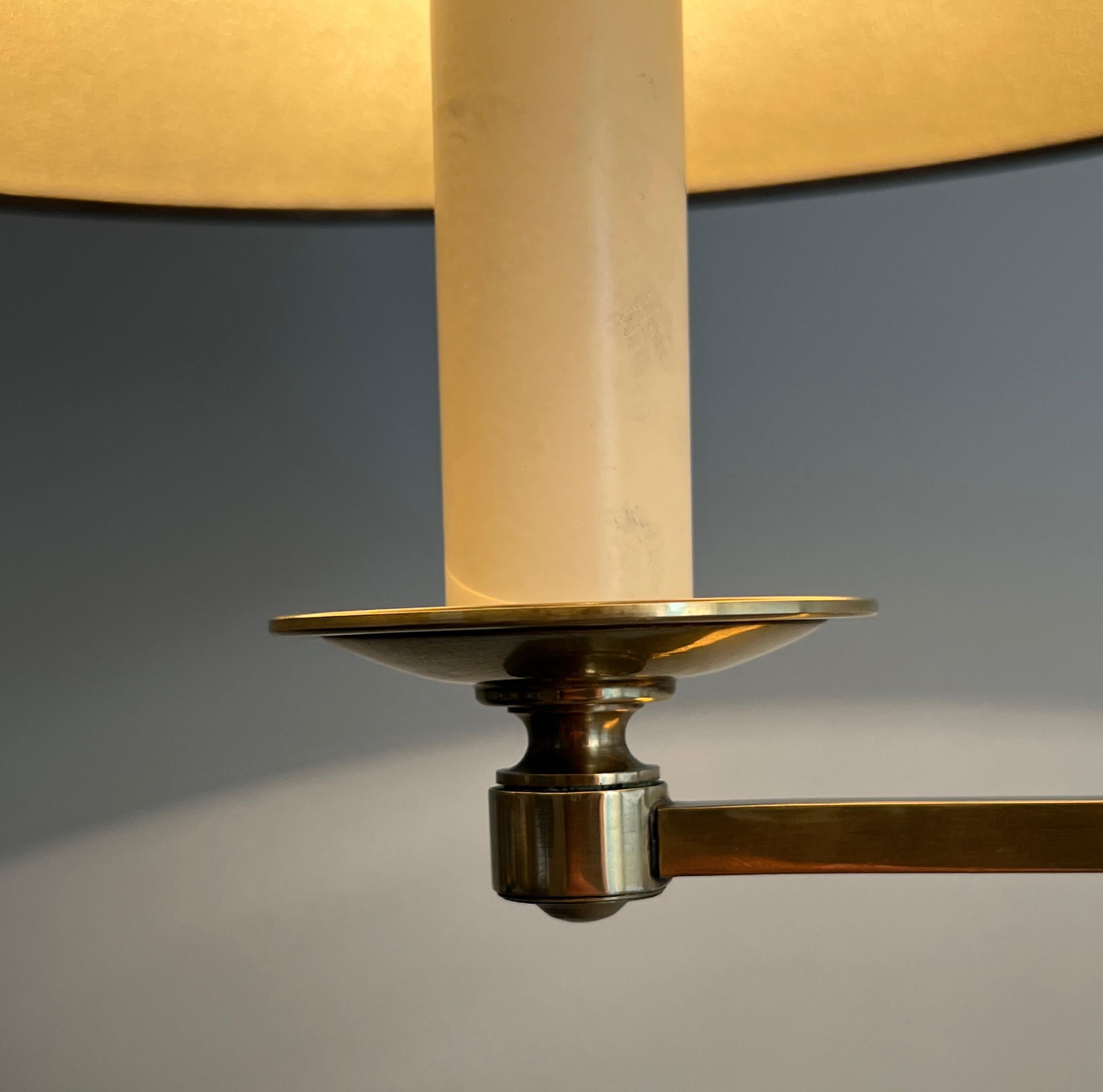 Pair of Brass Reading Lamp with Removable Arm For Sale 8