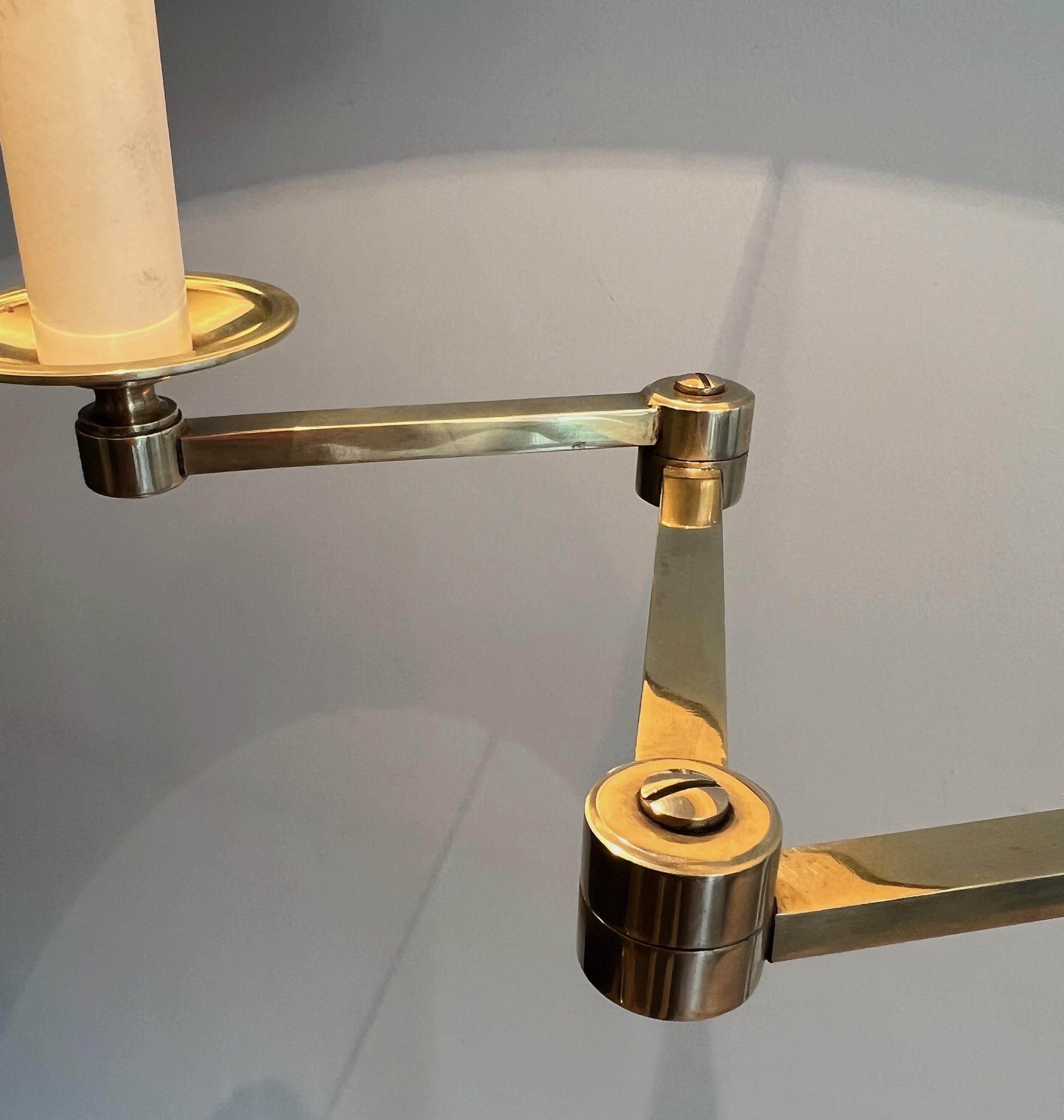 Pair of Brass Reading Lamp with Removable Arm For Sale 9
