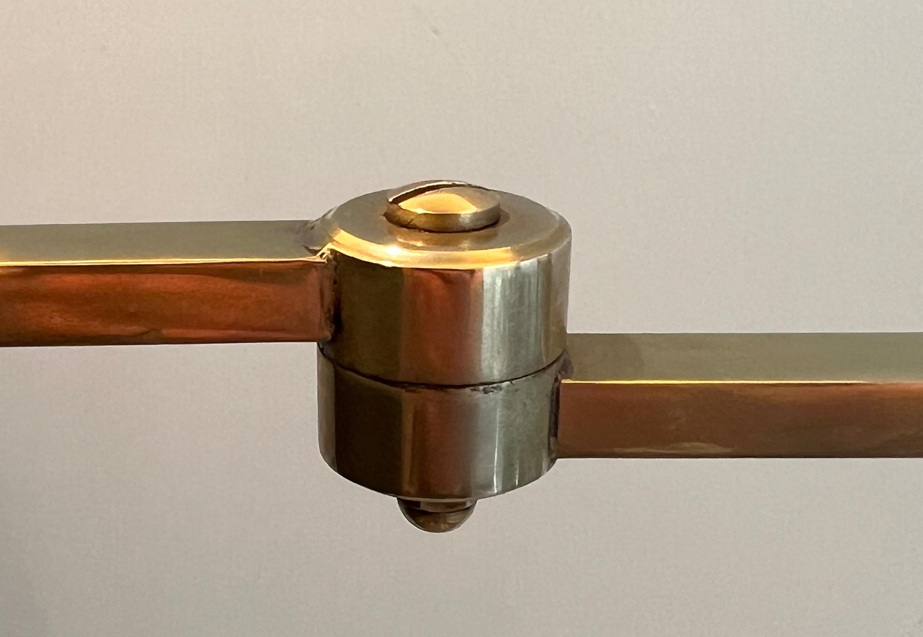 Pair of Brass Reading Lamp with Removable Arm For Sale 10