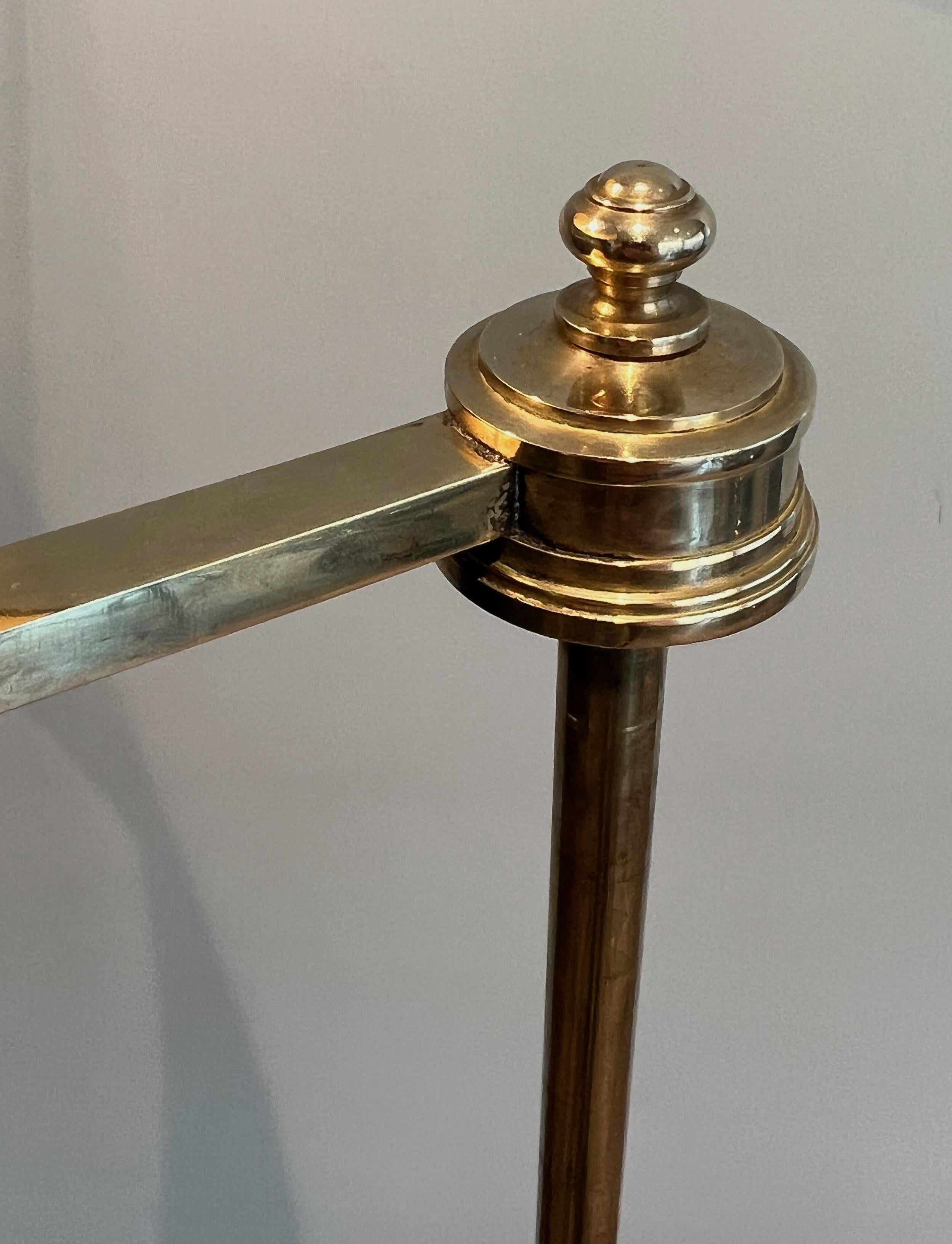 Pair of Brass Reading Lamp with Removable Arm For Sale 11
