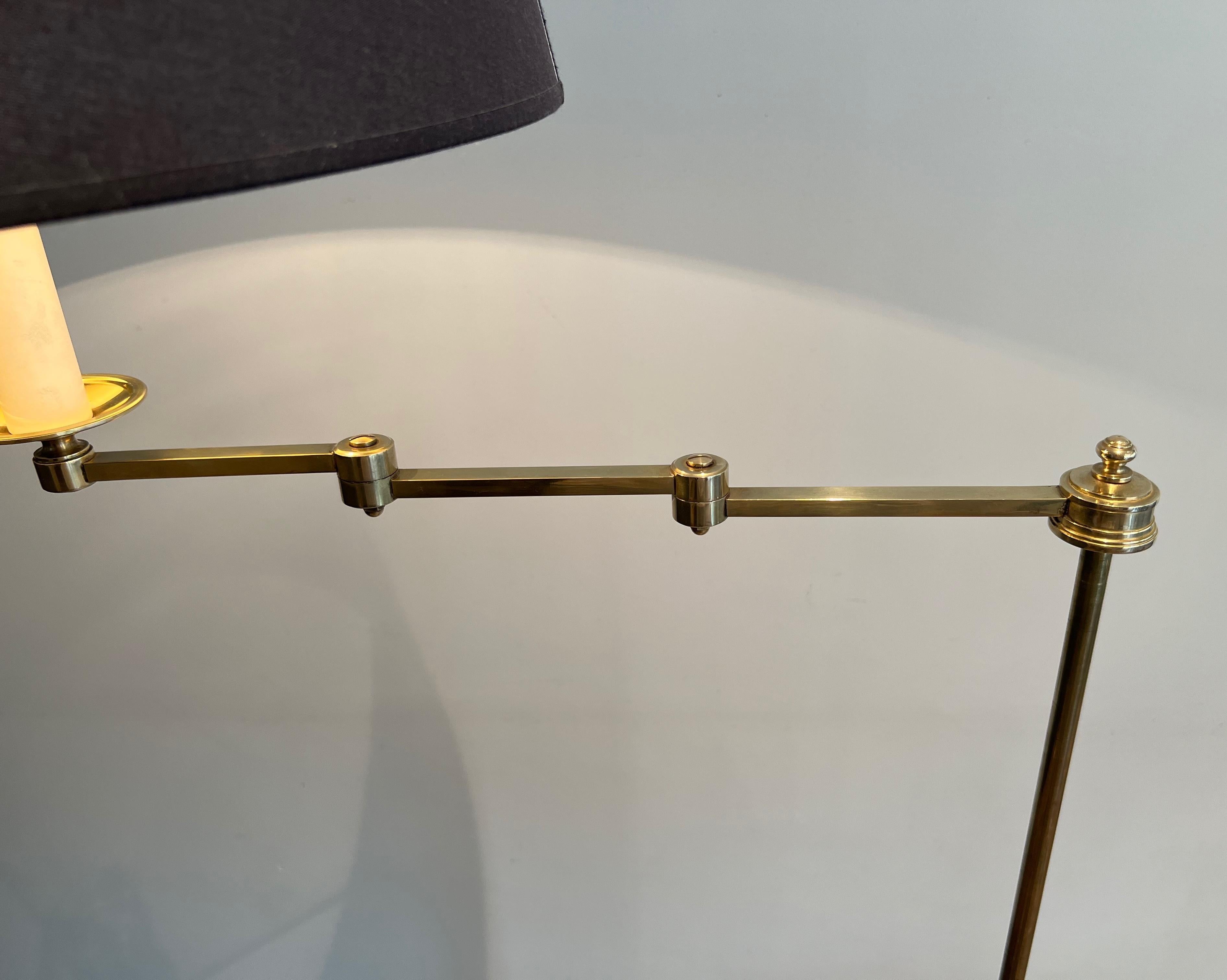 Pair of Brass Reading Lamp with Removable Arm For Sale 2