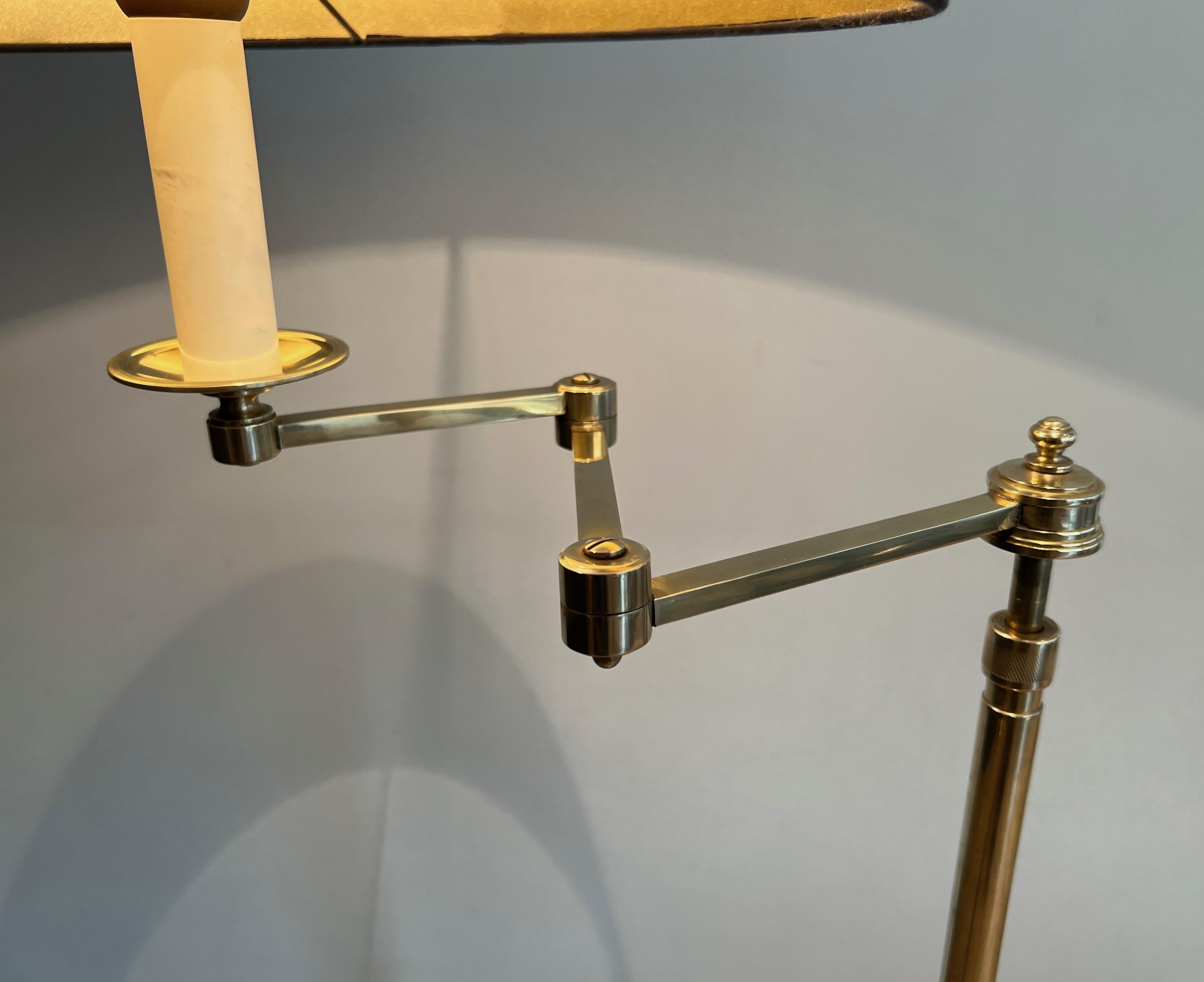 Pair of Brass Reading Lamp with Removable Arm For Sale 3