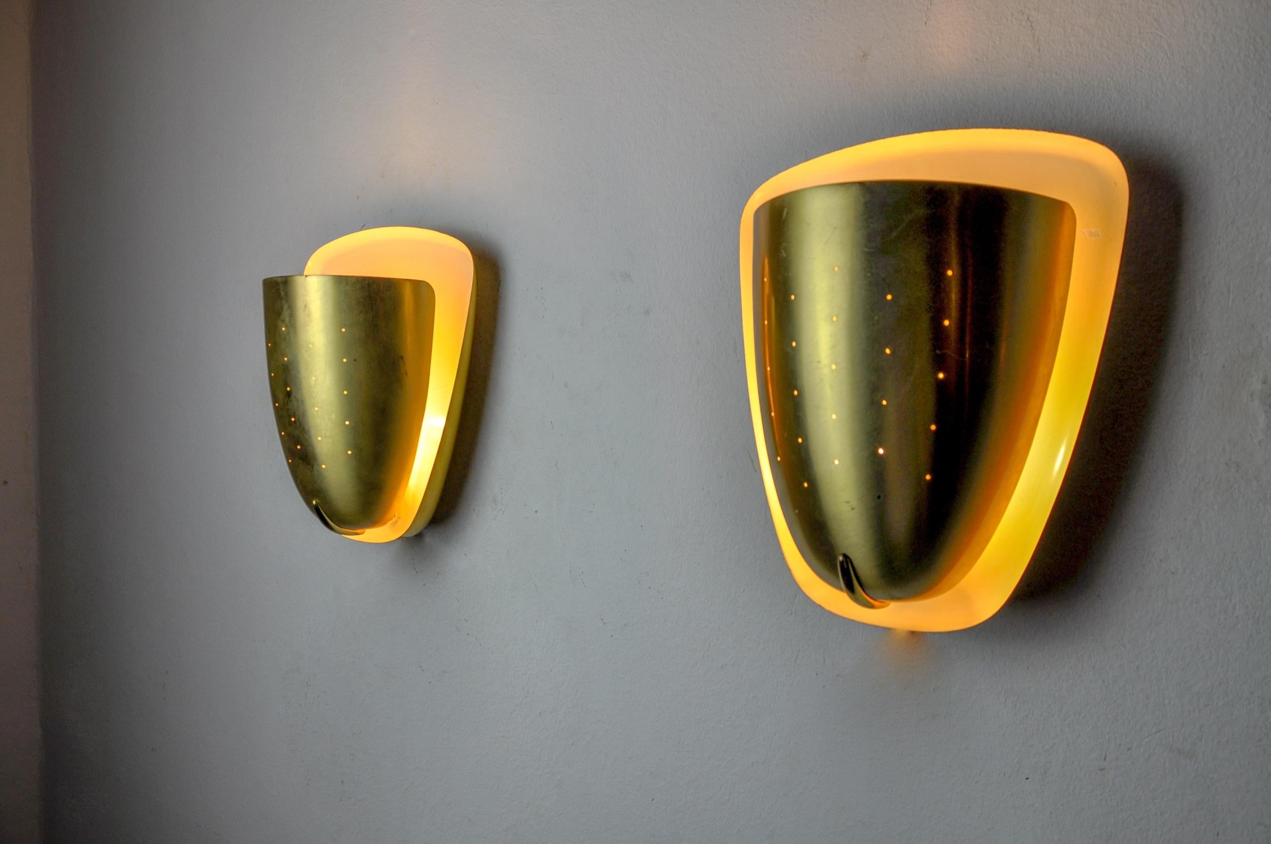 Pair of brass regency wall lamp, Italy, 1970 In Good Condition For Sale In BARCELONA, ES