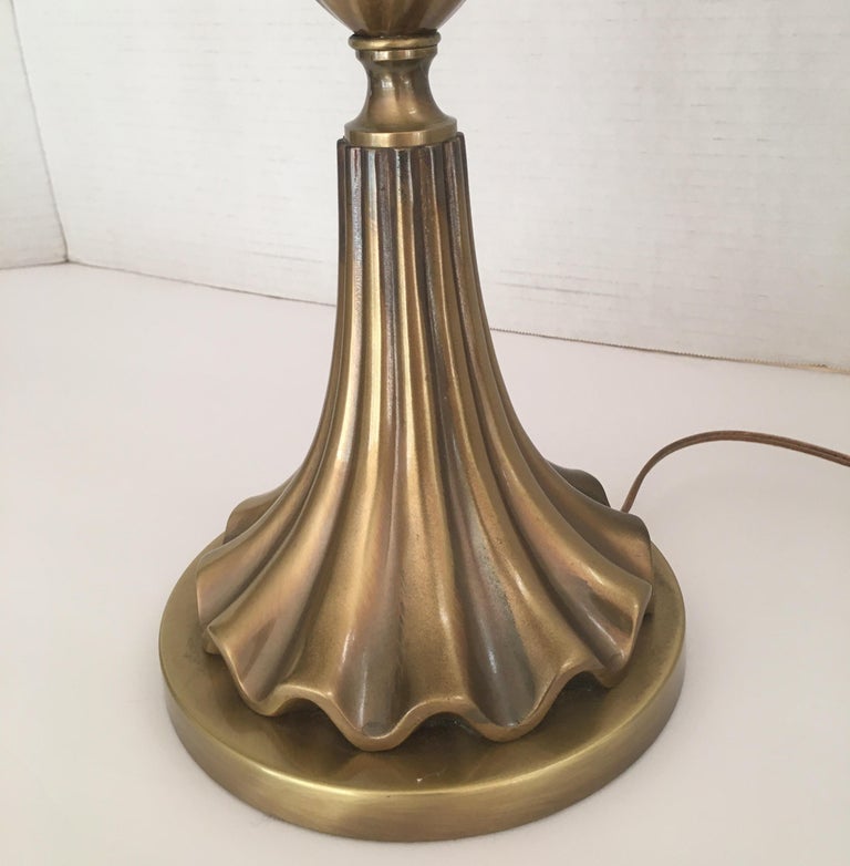 American Pair of Brass Rembrandt Table Lamps For Sale