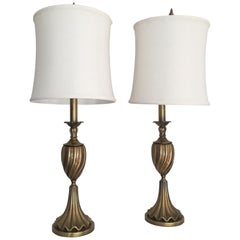Pair of Brass Rembrandt Table Lamps