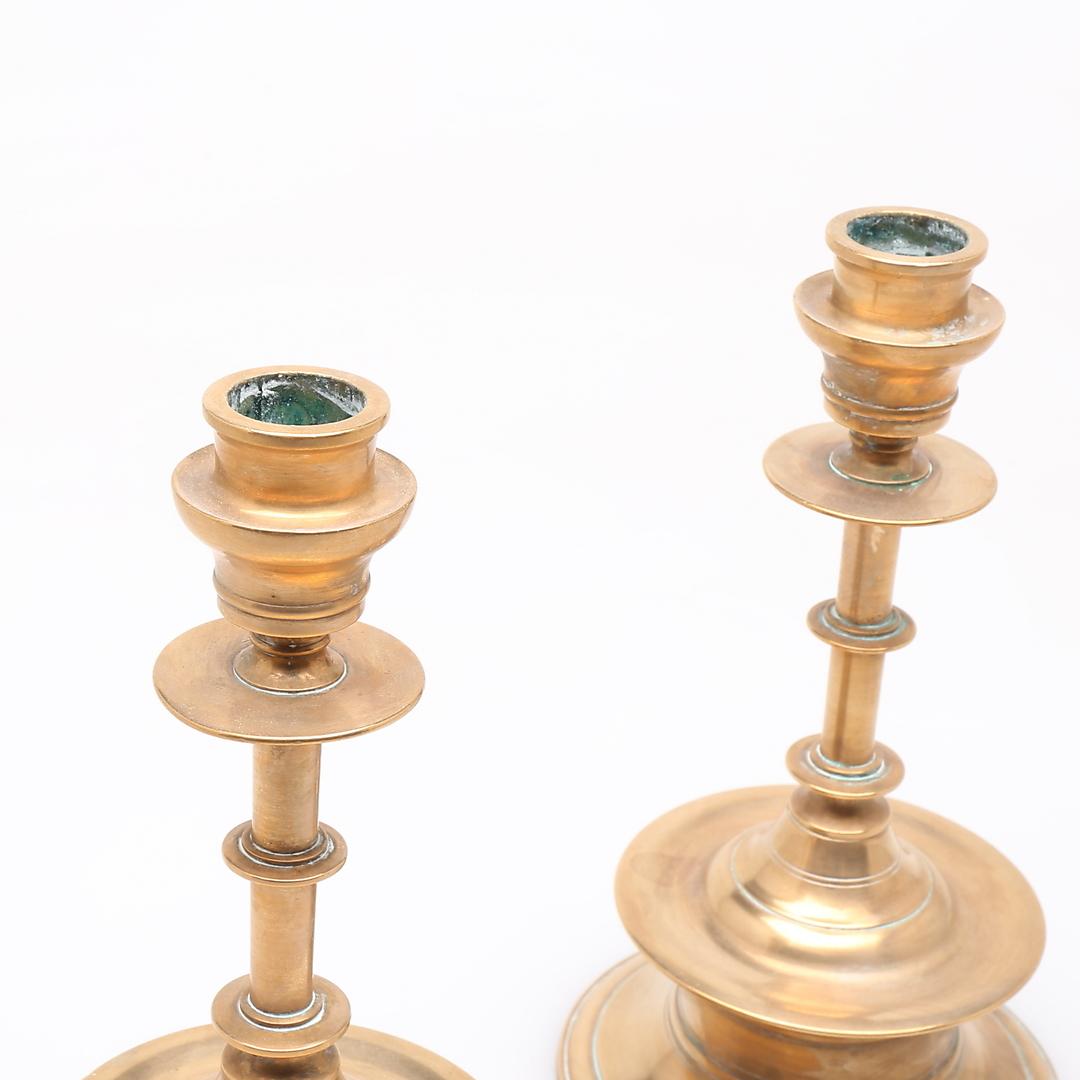 Two brass Skultuna candlestick holders in the Renaissance-Style.

Skultuna is a Swedish brass foundry dating back to the early 17th century. 


 