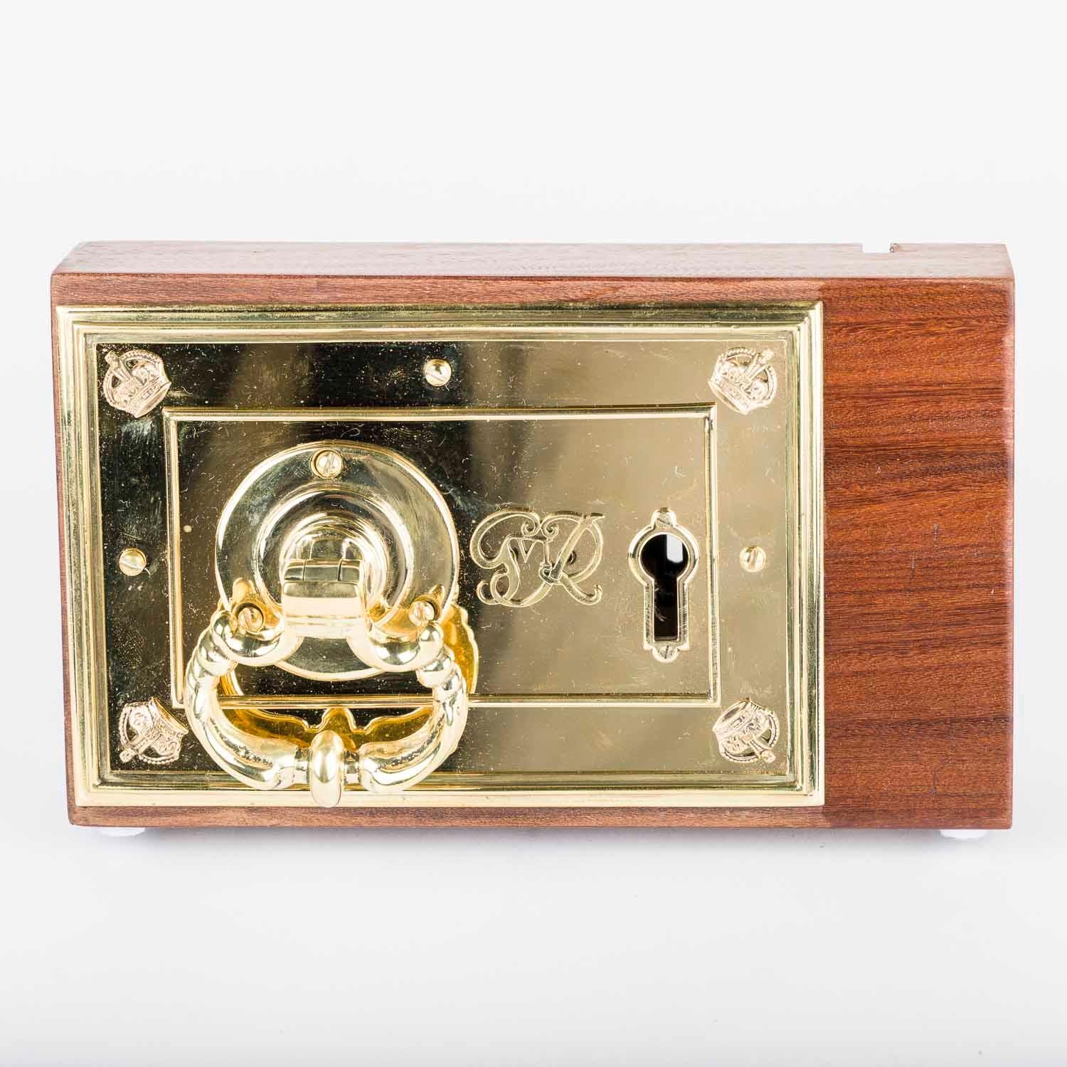 English Pair of brass rim locks with the royal cipher of King George VI For Sale