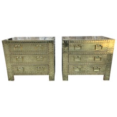 Pair of Brass Sarreid Chests