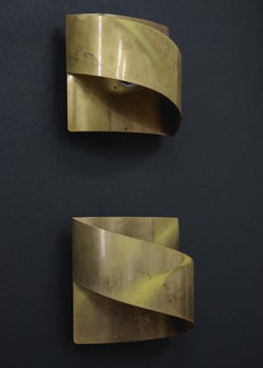 Brass Wall Sconces by Peter Celsing, Scandinavian Design, 1960s