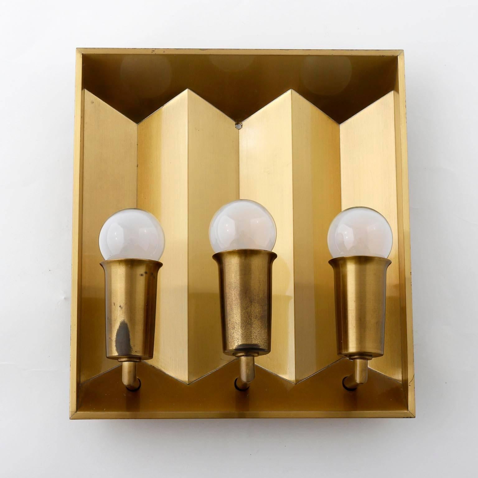 Pair of Brass Sconces Wall Lights by Fog & Morup, Denmark, 1960 In Good Condition In Hausmannstätten, AT