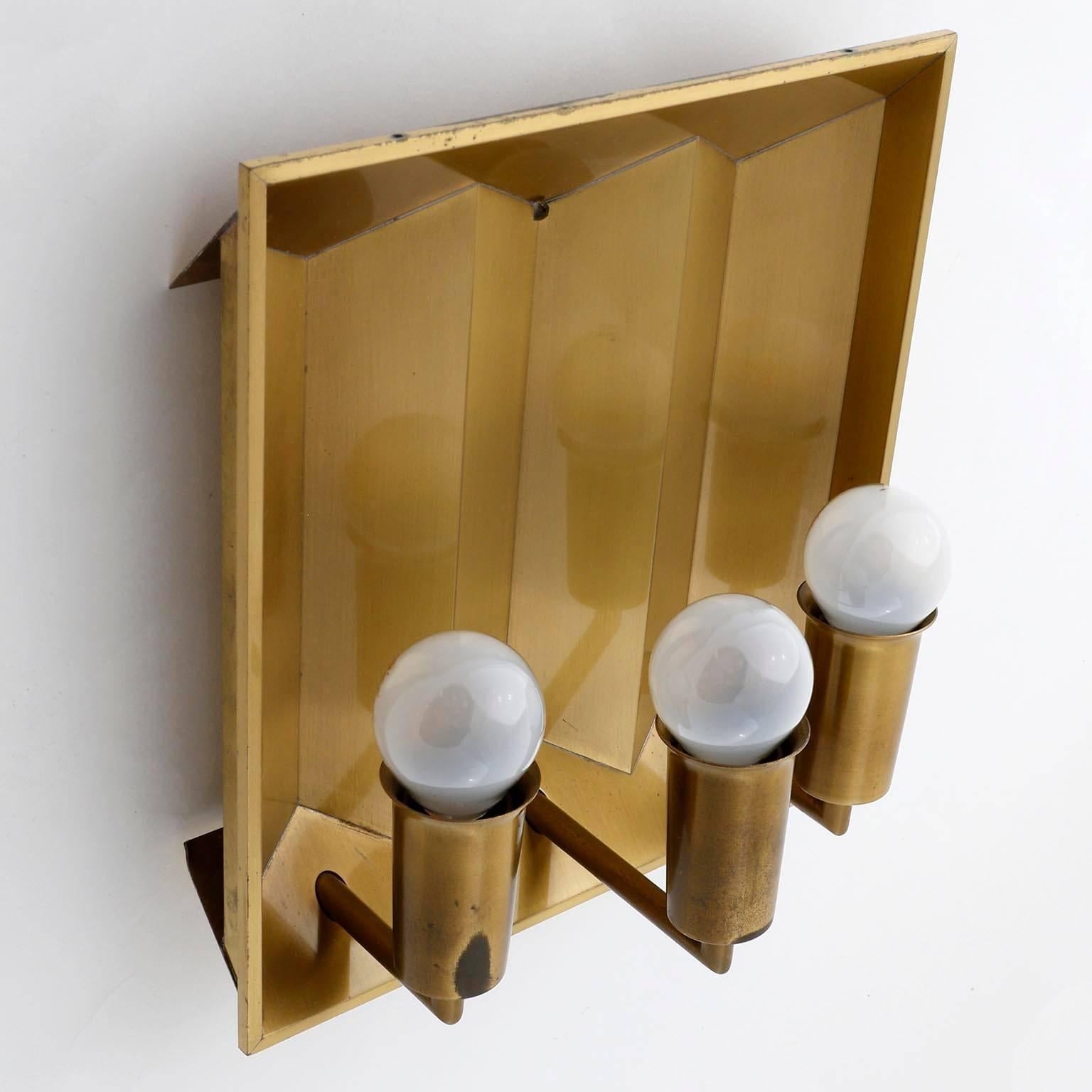 Pair of Brass Sconces Wall Lights by Fog & Morup, Denmark, 1960 2