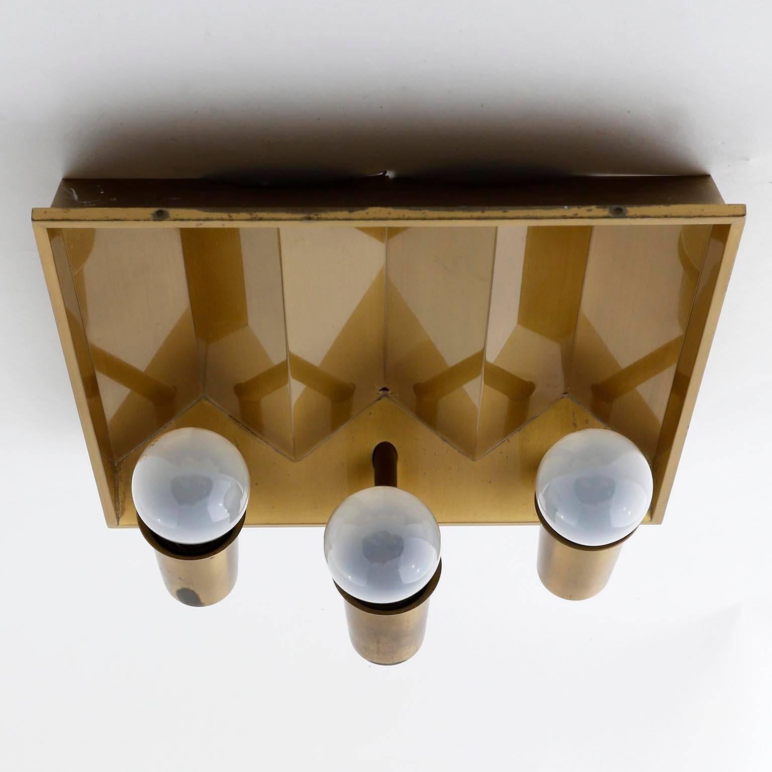 Pair of Brass Sconces Wall Lights by Fog & Morup, Denmark, 1960 3
