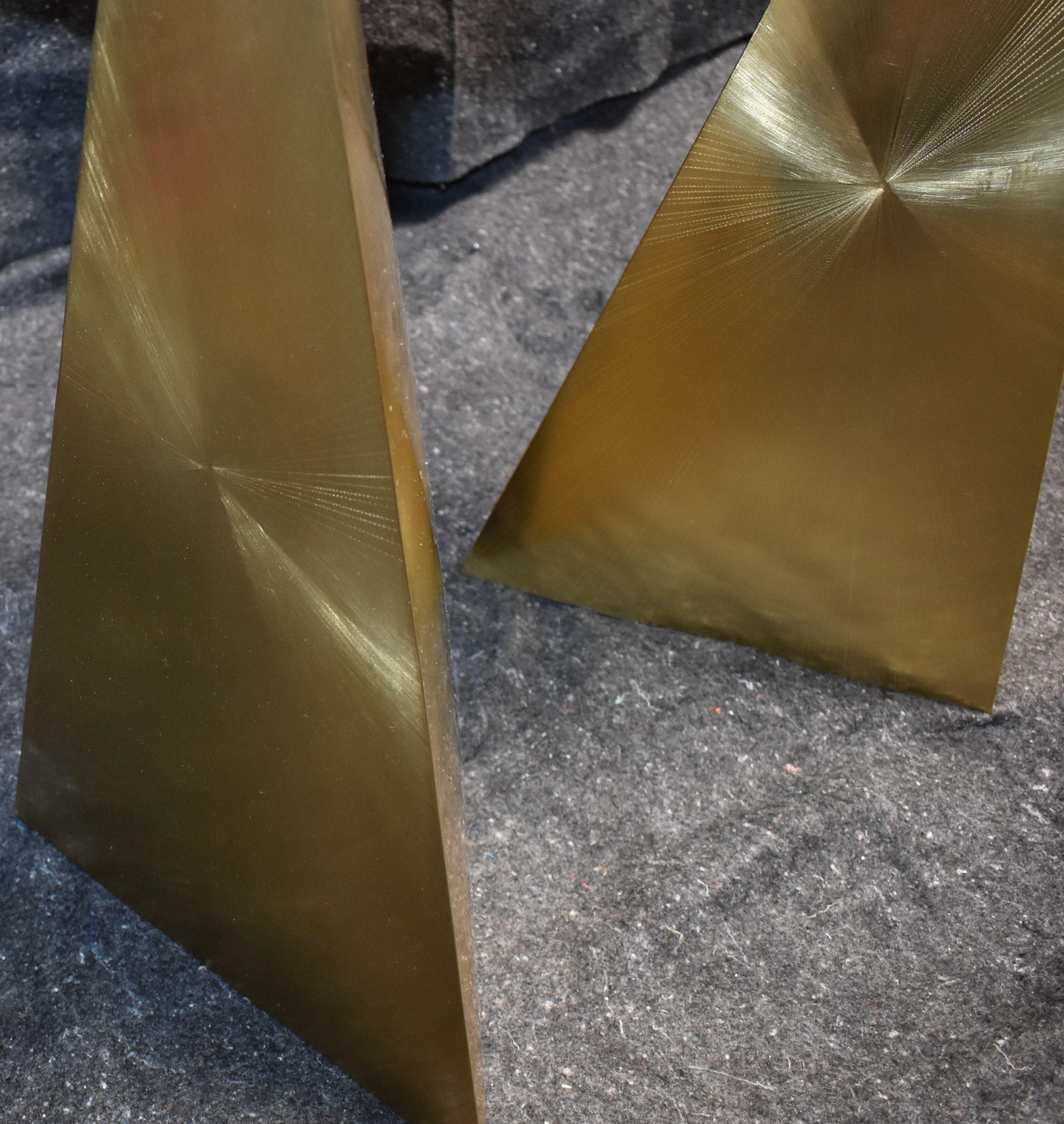 Pair of Brass Sculptural 