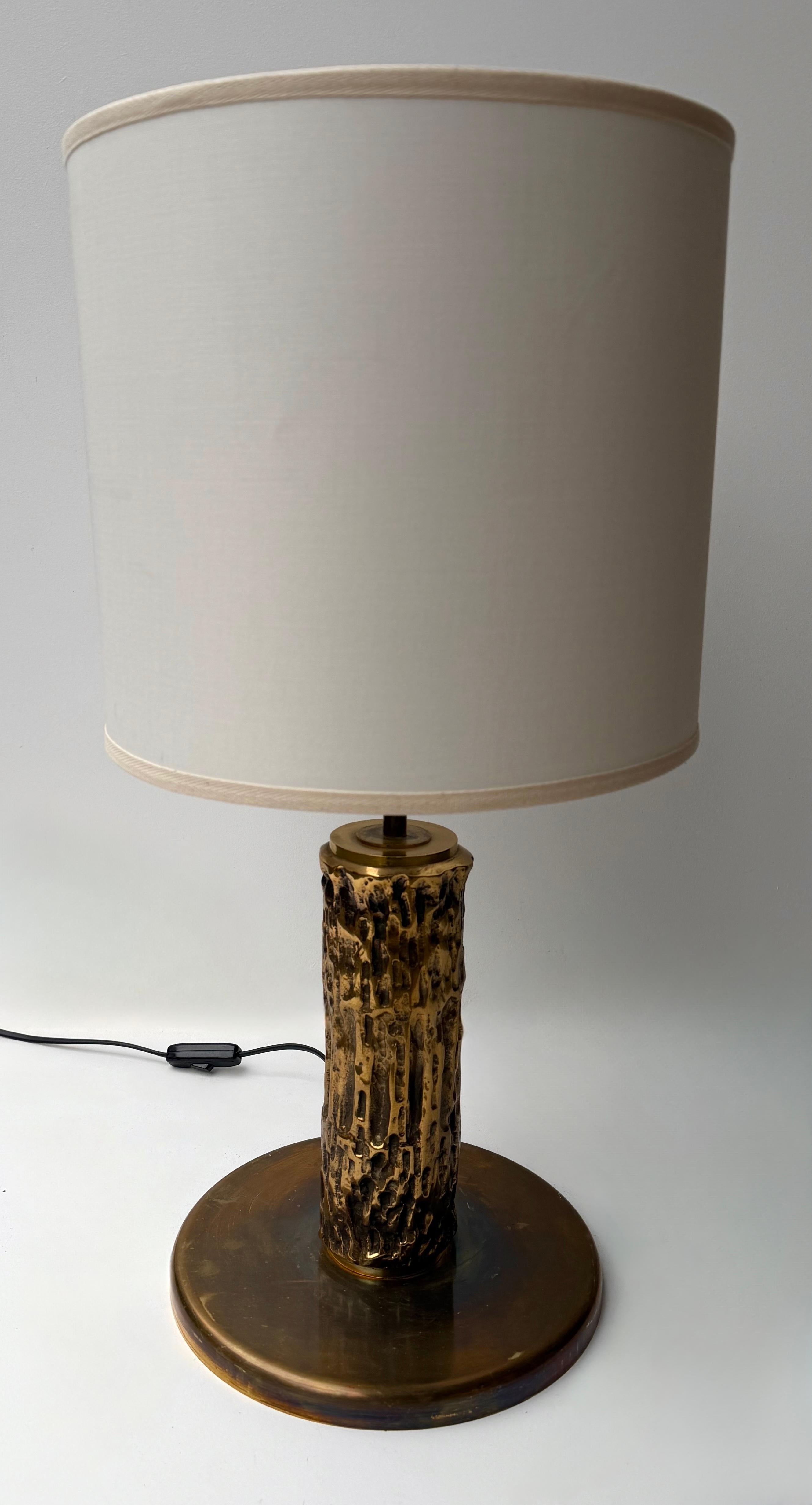 Paar Messing-Skulptur-Lampen von Angelo Brotto für Esperia Italien, 1980er Jahre im Angebot 4