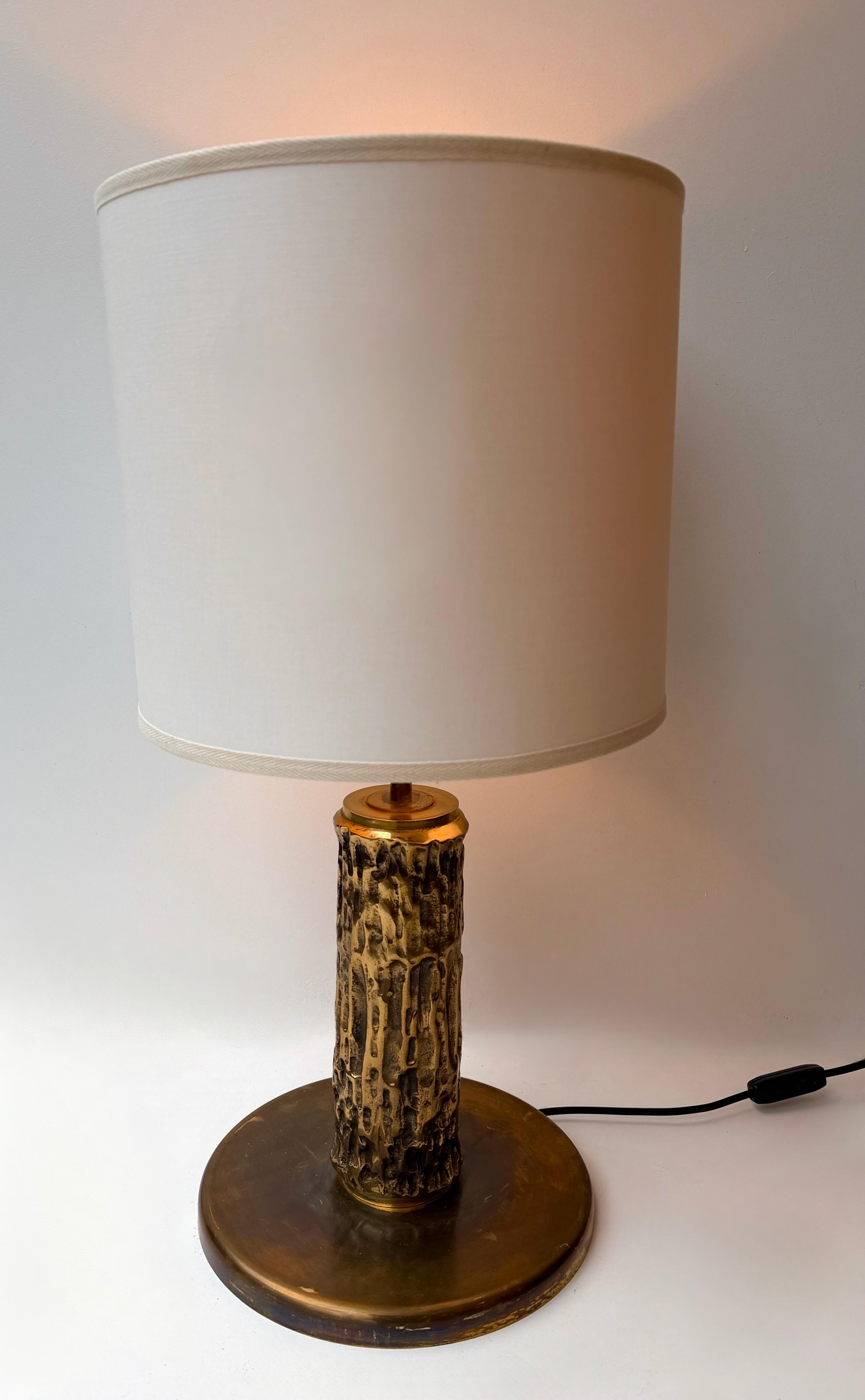 Paar Messing-Skulptur-Lampen von Angelo Brotto für Esperia Italien, 1980er Jahre im Angebot 5