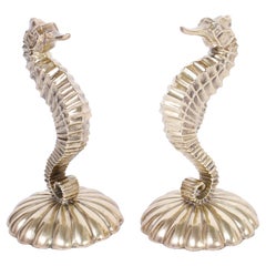 Pair of Brass Seahorses