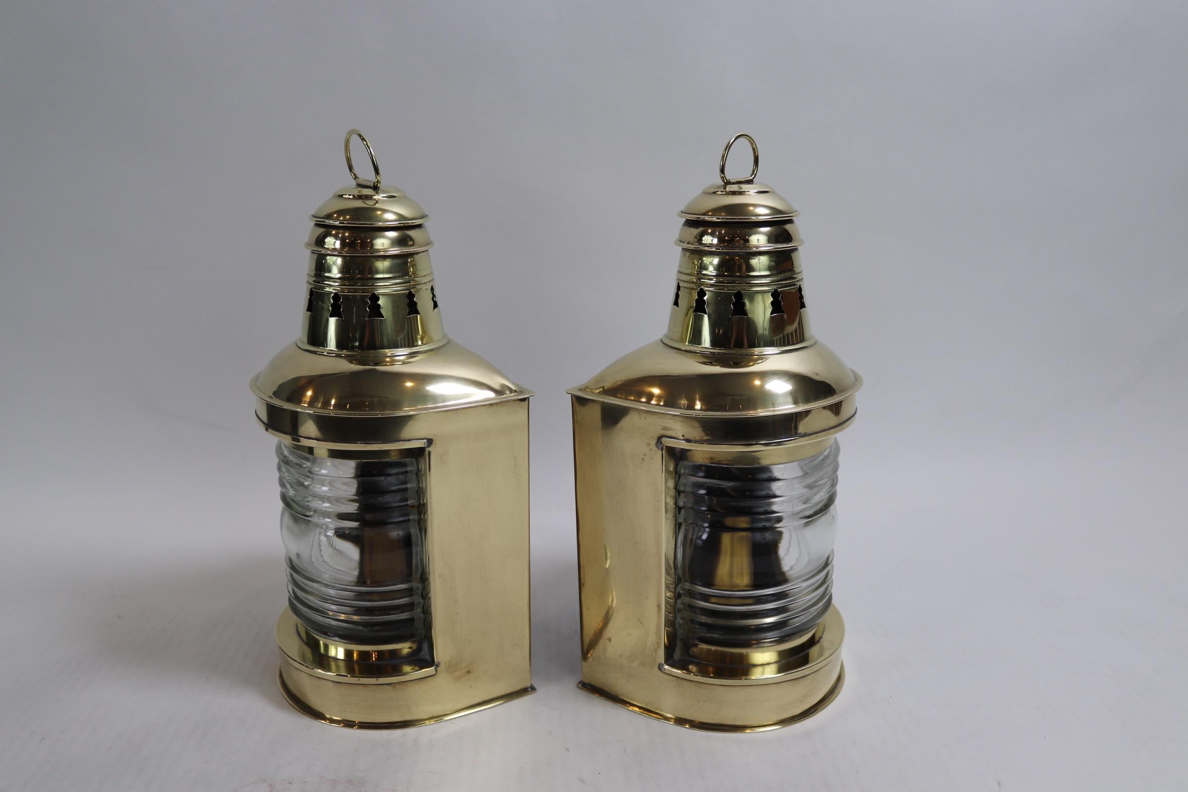 Pair of Brass Ships Masthead Lanterns 1