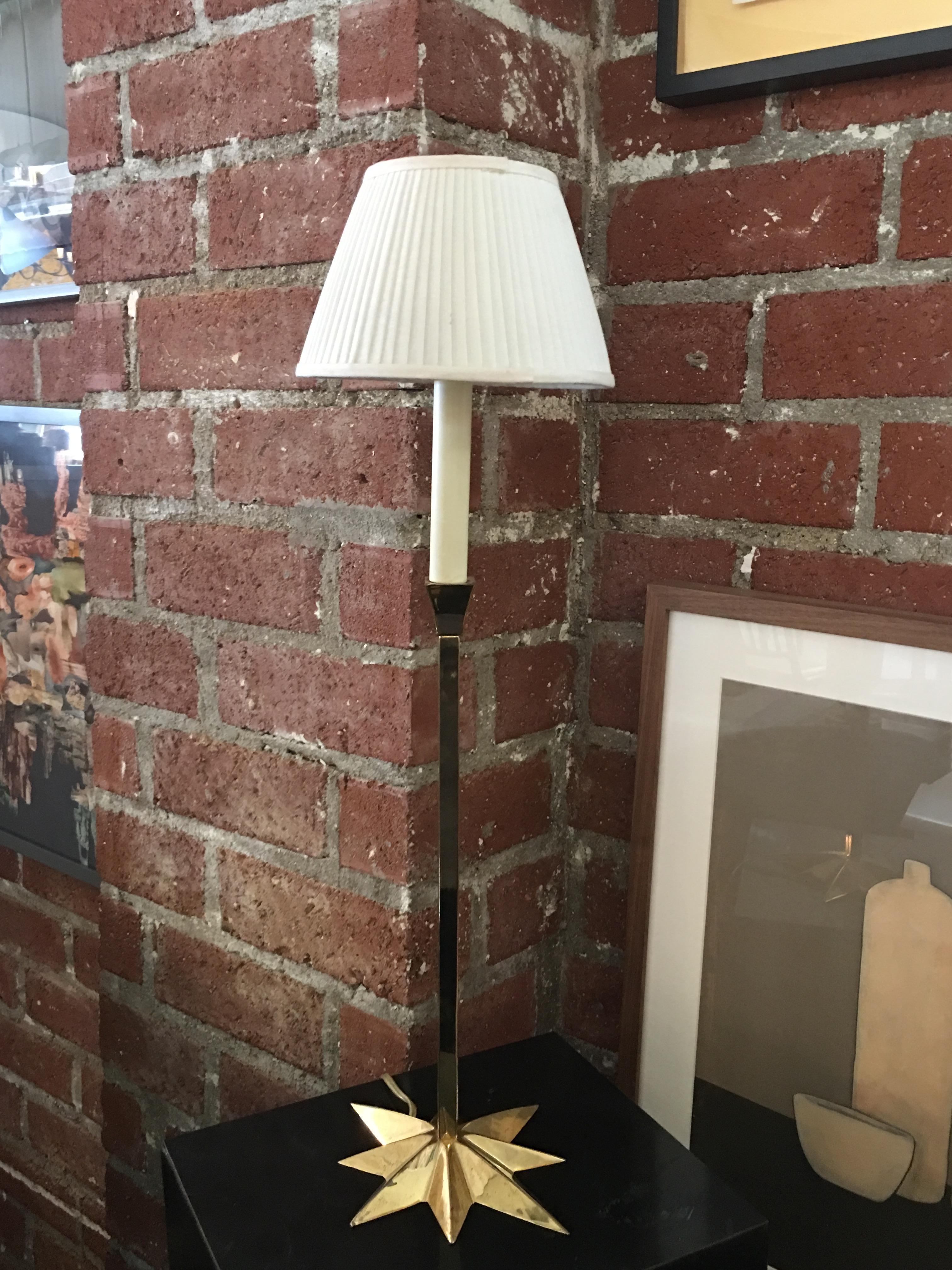 20th Century Pair of Brass Side Lamps