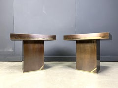 Pair of brass side table by Belgochrom, 1970s