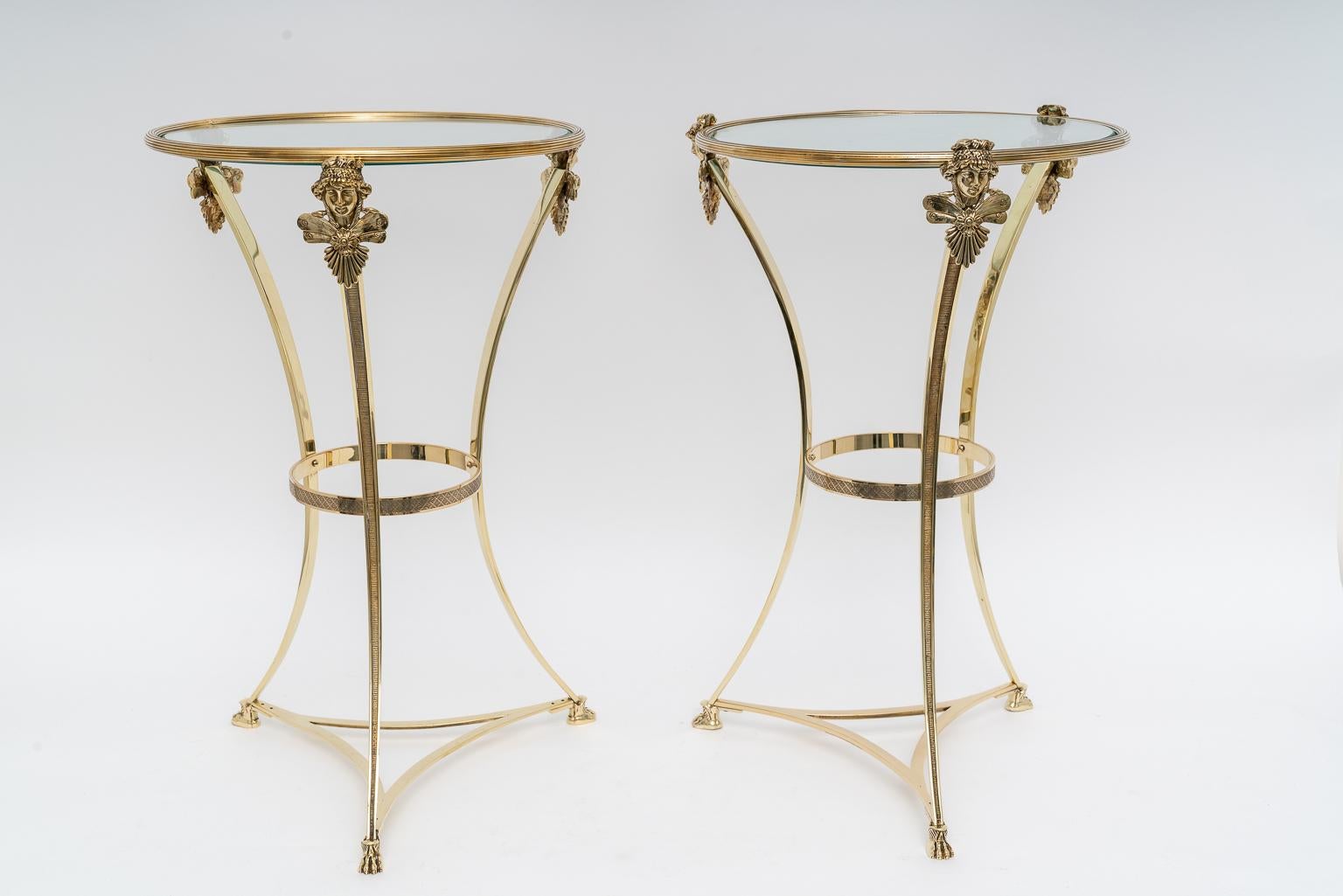 Régence Pair of Brass Side Tables