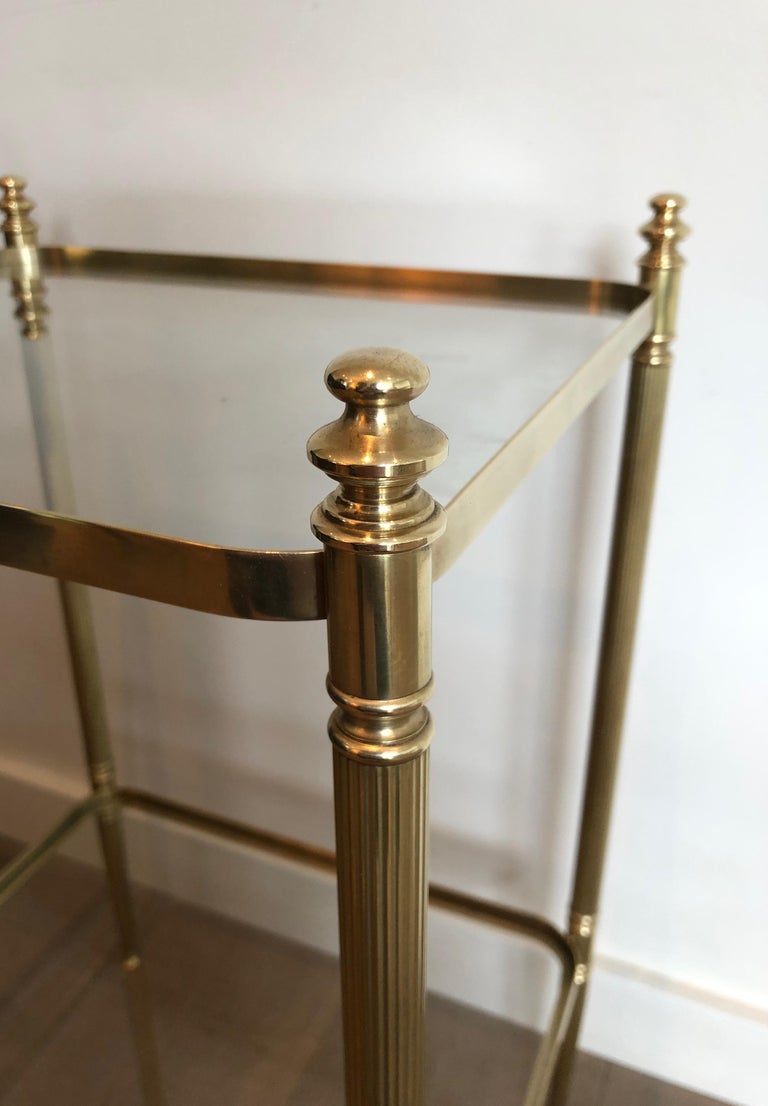 Pair of Brass Side Tables in the Style of Maison Jansen For Sale 11