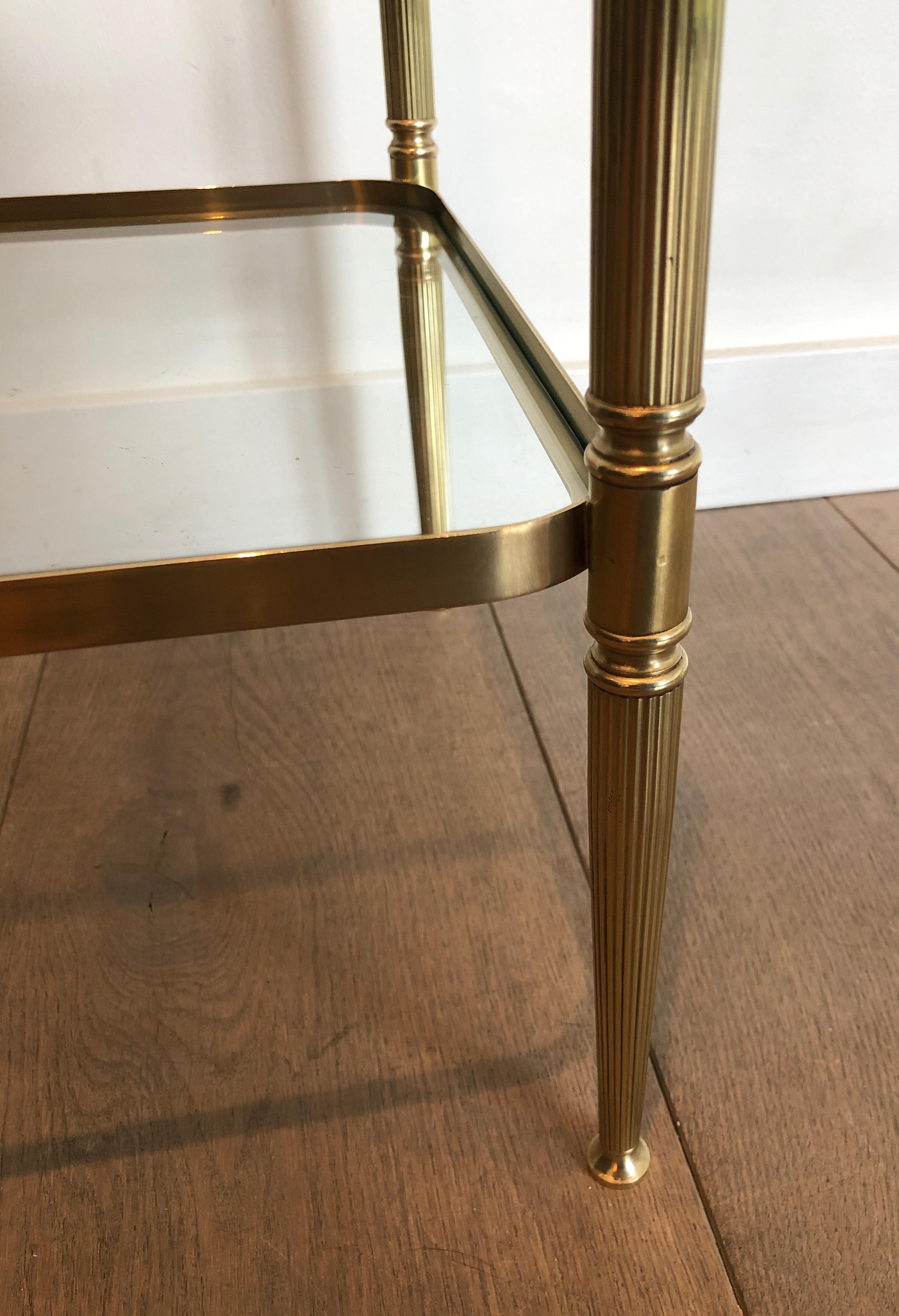 Pair of Brass Side Tables in the Style of Maison Jansen 12