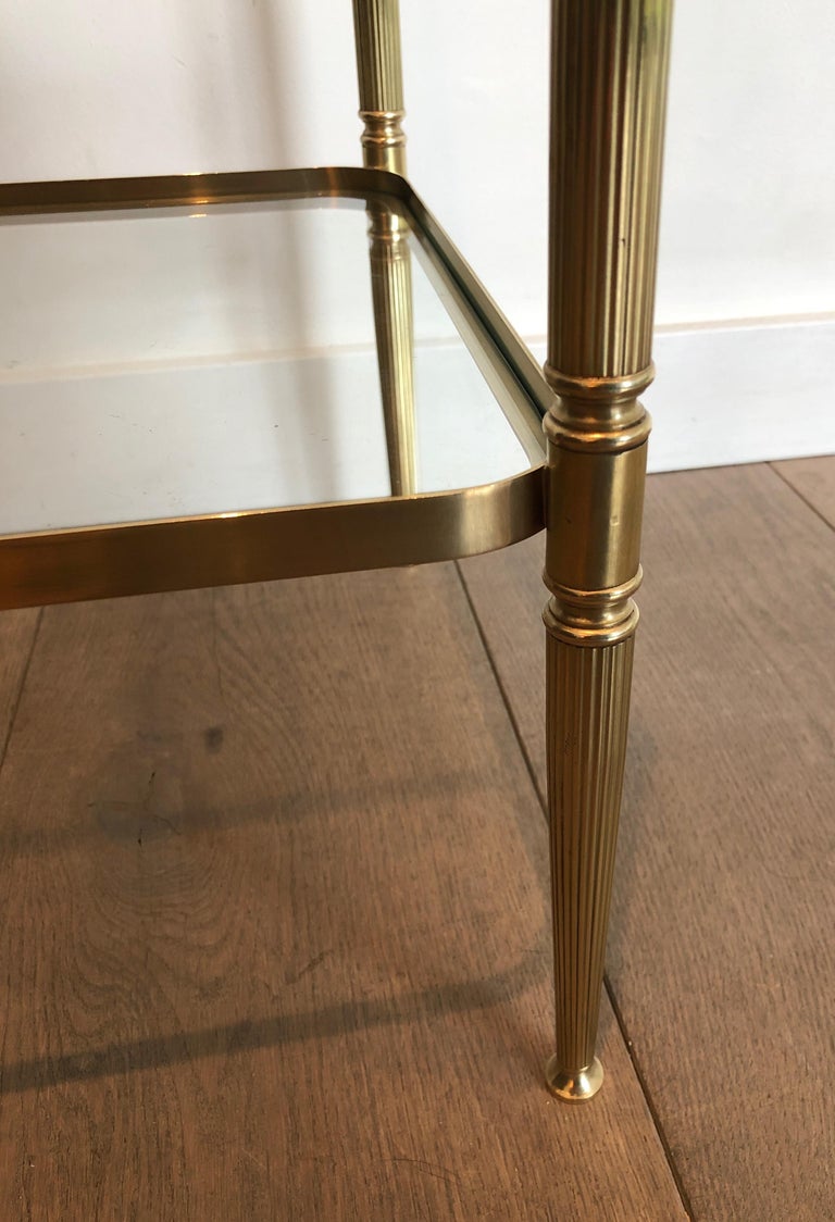 Pair of Brass Side Tables in the Style of Maison Jansen For Sale 12