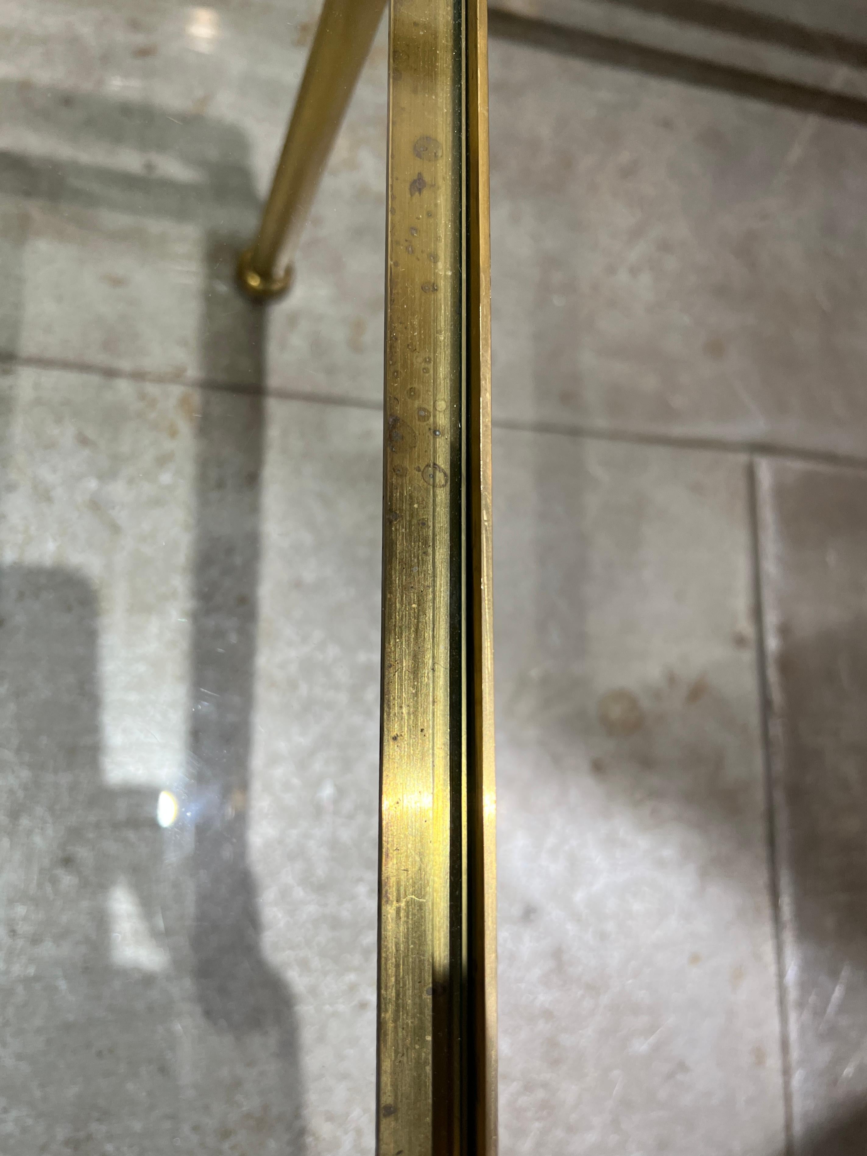 Pair of Brass Side Tables Italy 1970 In Good Condition For Sale In PARIS, FR