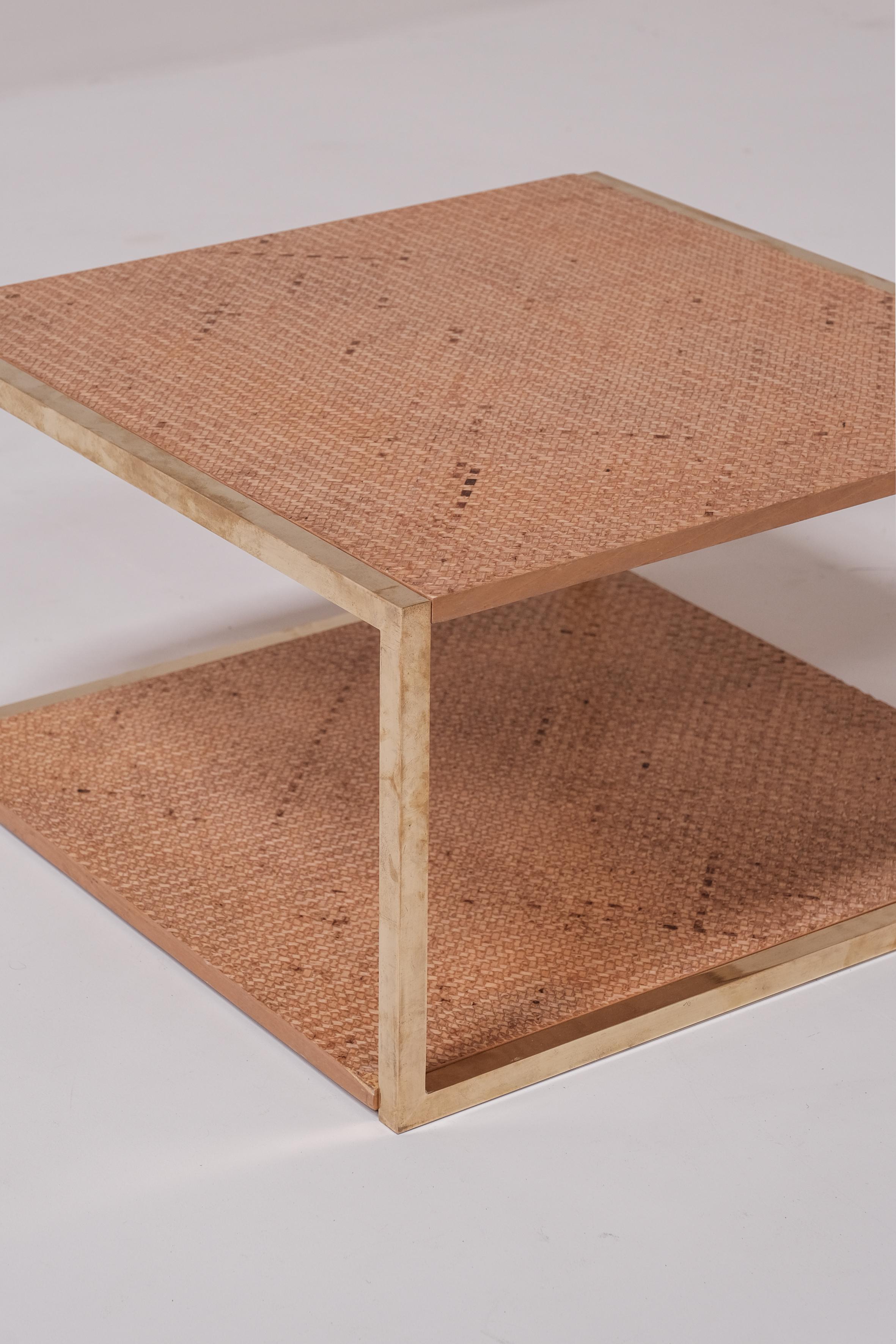 20ième siècle Paire de tables d'appoint en laiton Italie 1970 en vente
