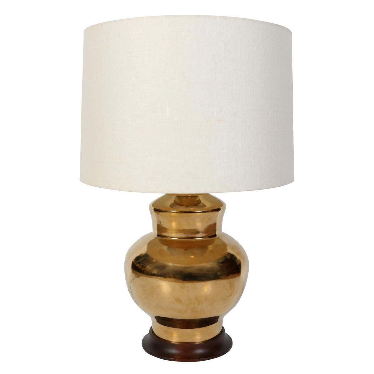 20ième siècle Paire de lampes Spitzmiller Ginger Jar en laiton en vente