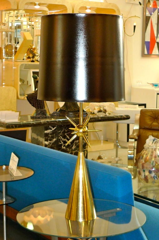 Sputnik-Tischlampe – massives Messing oder poliertes Nickel im Zustand „Neu“ im Angebot in Hanover, MA