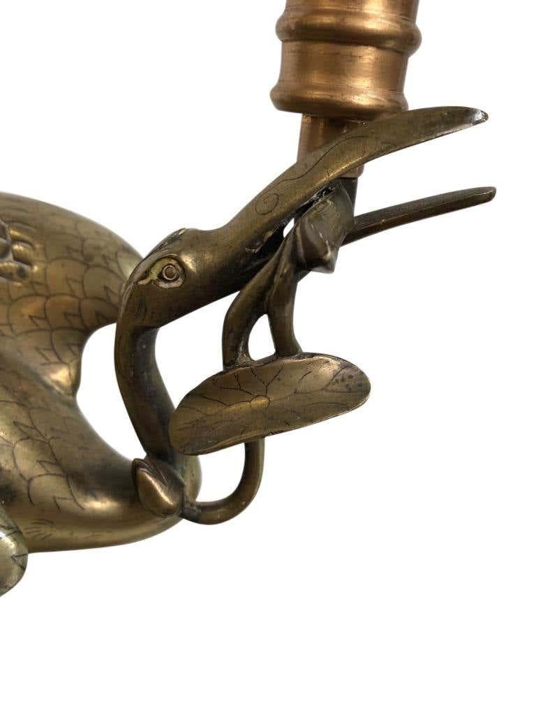 Pair of Brass Stalk Candelabras, 19th Century For Sale 3